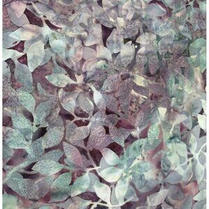 Batik Cotton Fabric with Leaf Pattern 1/2 yard x 44"